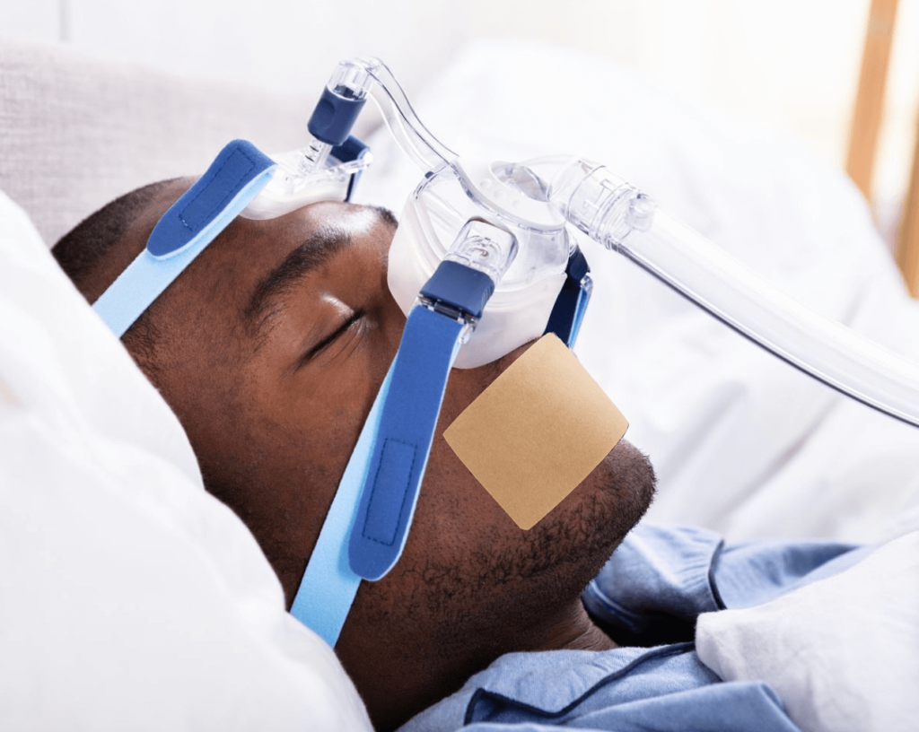 CPAP and mouth tape